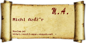 Michl Azár névjegykártya